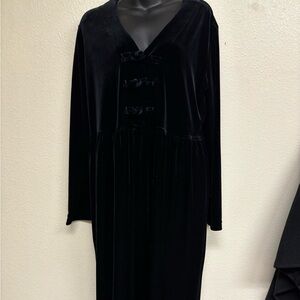 Coldwater Creek Elegant Black Velvet Dress